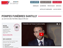 Tablet Screenshot of pompes-funebres-santilly.com